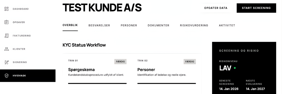 Attera KYC dashboard